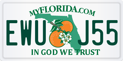 FL license plate EWUJ55