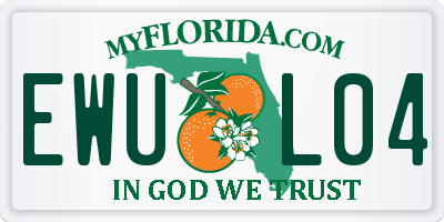 FL license plate EWUL04