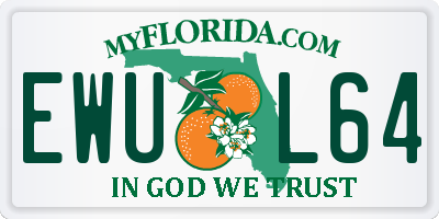 FL license plate EWUL64