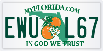 FL license plate EWUL67
