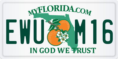 FL license plate EWUM16