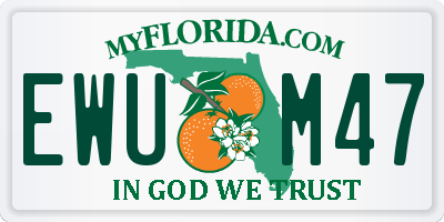 FL license plate EWUM47