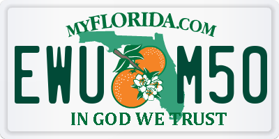 FL license plate EWUM50