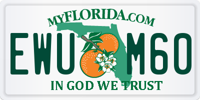 FL license plate EWUM60