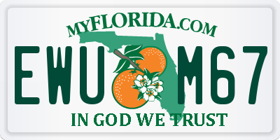 FL license plate EWUM67