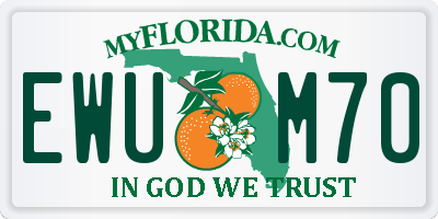 FL license plate EWUM70