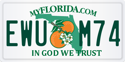 FL license plate EWUM74