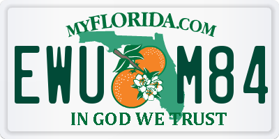 FL license plate EWUM84