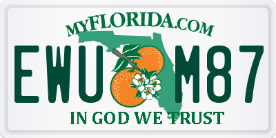 FL license plate EWUM87