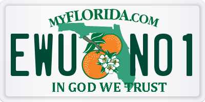 FL license plate EWUN01