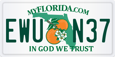 FL license plate EWUN37