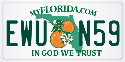 FL license plate EWUN59