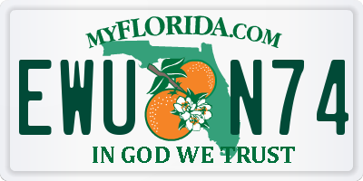 FL license plate EWUN74