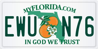 FL license plate EWUN76