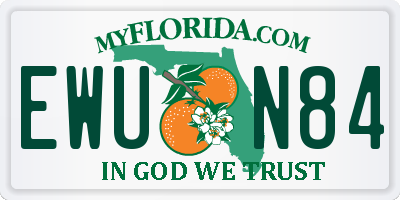 FL license plate EWUN84