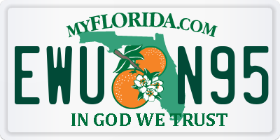 FL license plate EWUN95