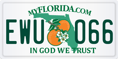 FL license plate EWUO66