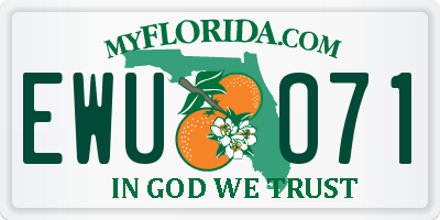 FL license plate EWUO71