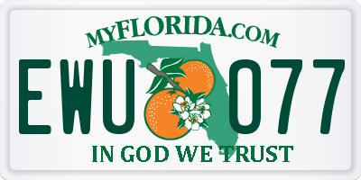 FL license plate EWUO77