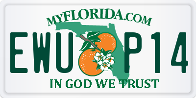 FL license plate EWUP14