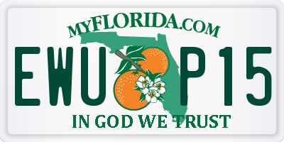 FL license plate EWUP15