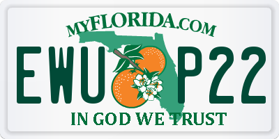 FL license plate EWUP22