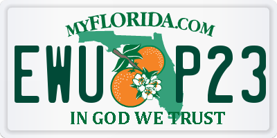 FL license plate EWUP23