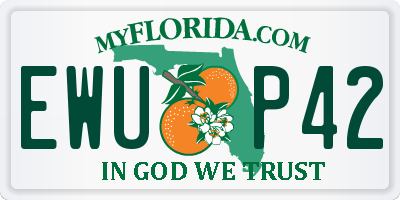 FL license plate EWUP42