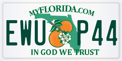 FL license plate EWUP44