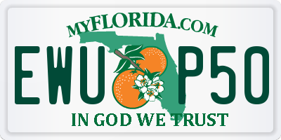 FL license plate EWUP50