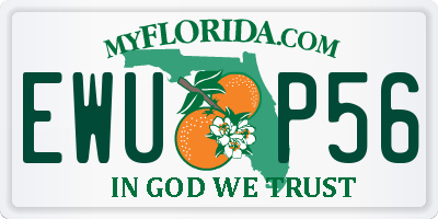 FL license plate EWUP56