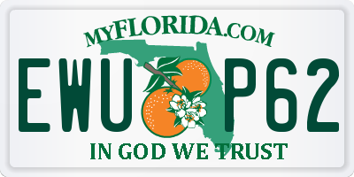 FL license plate EWUP62
