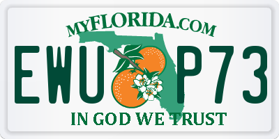 FL license plate EWUP73
