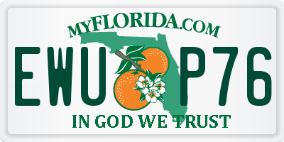 FL license plate EWUP76