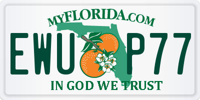FL license plate EWUP77