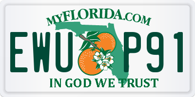 FL license plate EWUP91