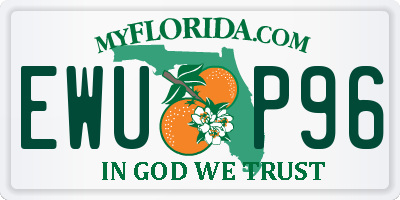 FL license plate EWUP96