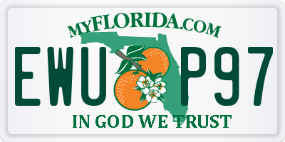FL license plate EWUP97
