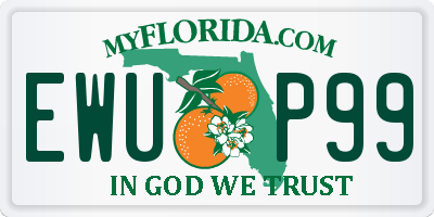 FL license plate EWUP99