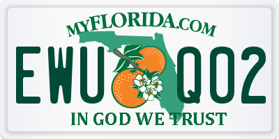 FL license plate EWUQ02