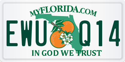 FL license plate EWUQ14
