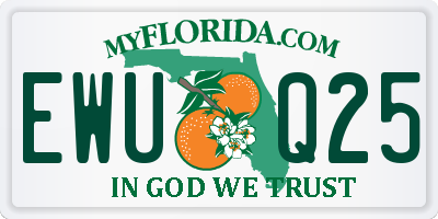 FL license plate EWUQ25