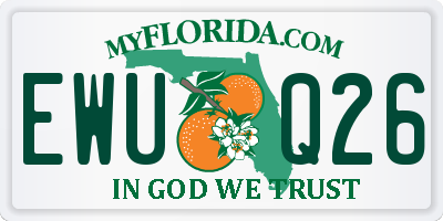 FL license plate EWUQ26