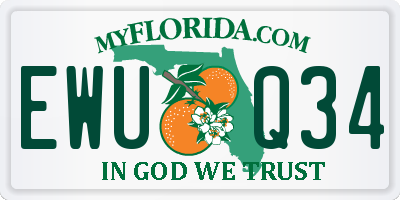 FL license plate EWUQ34