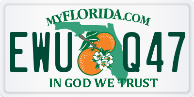 FL license plate EWUQ47