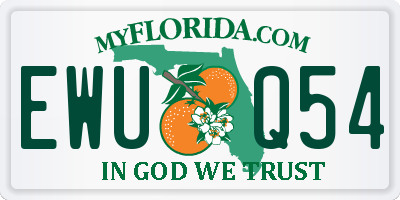 FL license plate EWUQ54