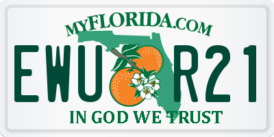 FL license plate EWUR21