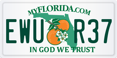 FL license plate EWUR37