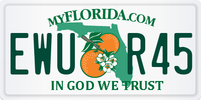 FL license plate EWUR45