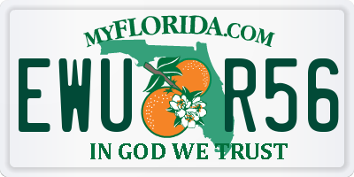 FL license plate EWUR56
